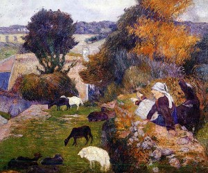 La bergère Bretonne - Peinture de Paul Gauguin